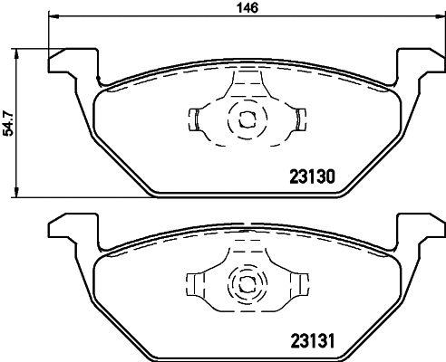 Brake Pad Set, disc brake (T1165)