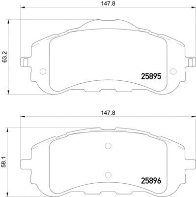 Brake Pad Set, disc brake (T2313)