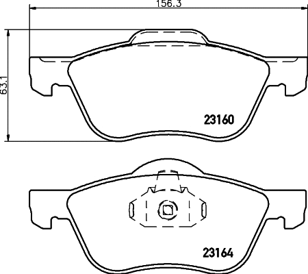 Brake Pad Set, disc brake (T1405)
