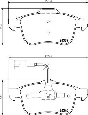 Brake Pad Set, disc brake (T1585)