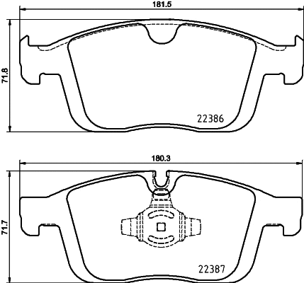 Brake Pad Set, disc brake (T2575)