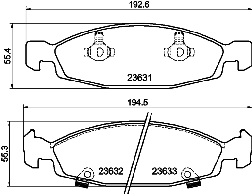 Brake Pad Set, disc brake (T1296)