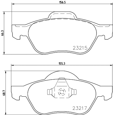 Brake Pad Set, disc brake (T1212)