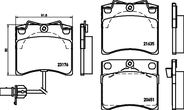 Brake Pad Set, disc brake (T5129)
