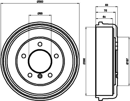 Brake Drum (62101)