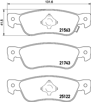 Brake Pad Set, disc brake (T3029)