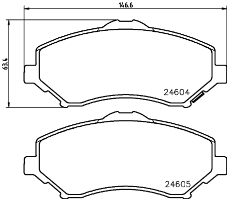 Brake Pad Set, disc brake (T1807)