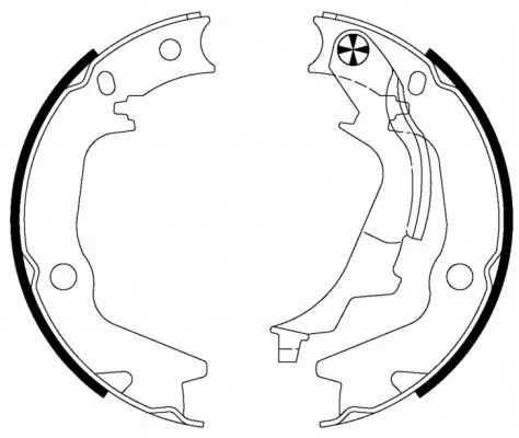 Brake Shoe Set, parking brake (H1762)