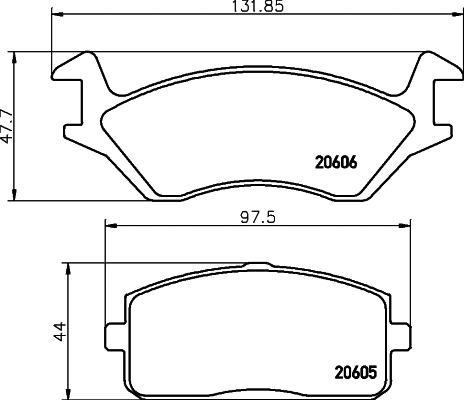 Brake Pad Set, disc brake (T0833)