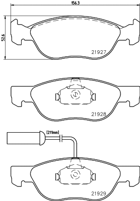 Brake Pad Set, disc brake (T1095)