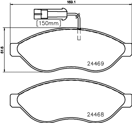 Brake Pad Set, disc brake (T2264)
