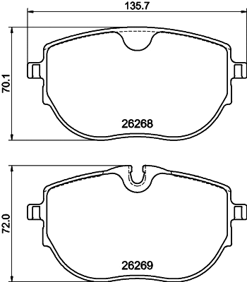 Brake Pad Set, disc brake (T2893)