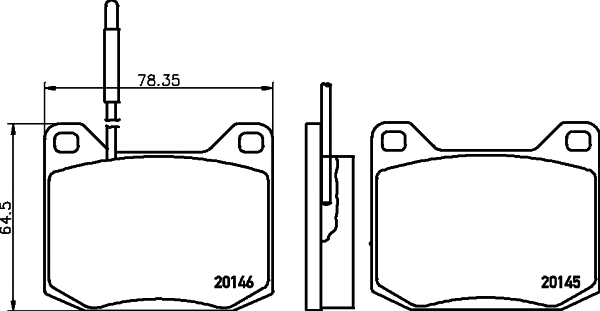 Brake Pad Set, disc brake (T0264)