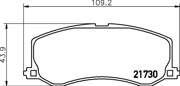 Brake Pad Set, disc brake (T3058)