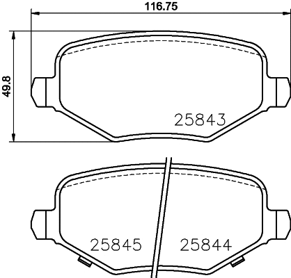 Brake Pad Set, disc brake (T2469)