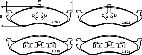 Brake Pad Set, disc brake (T1132)