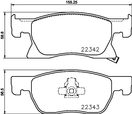 Brake Pad Set, disc brake (T2520)