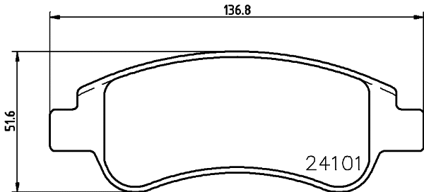 Brake Pad Set, disc brake (T1468)