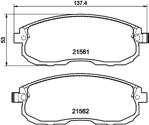 Brake Pad Set, disc brake (T2513)
