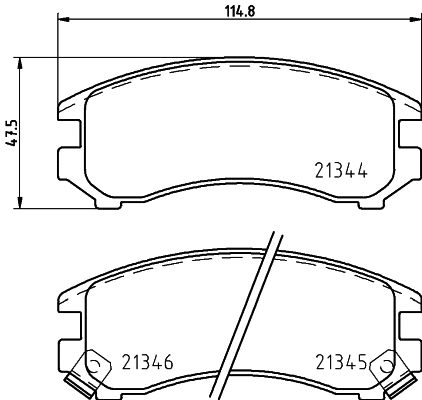 Brake Pad Set, disc brake (T0014)