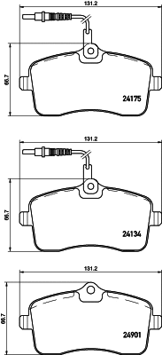 Brake Pad Set, disc brake (T2268)