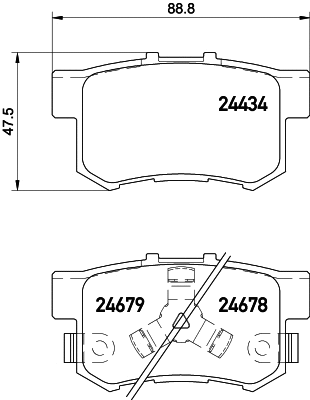 Brake Pad Set, disc brake (T1767)