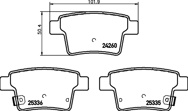 Brake Pad Set, disc brake (T2005)