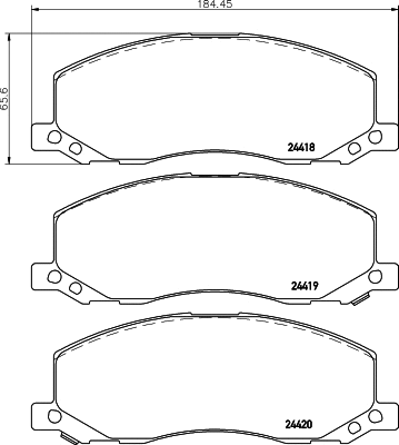Brake Pad Set, disc brake (T1670)