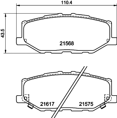 Brake Pad Set, disc brake (T2836)