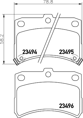 Brake Pad Set, disc brake (T3104)
