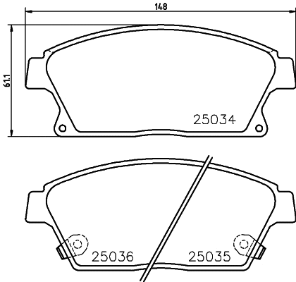 Brake Pad Set, disc brake (T1959)