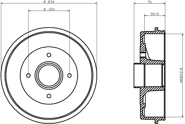 Brake Drum (62811)