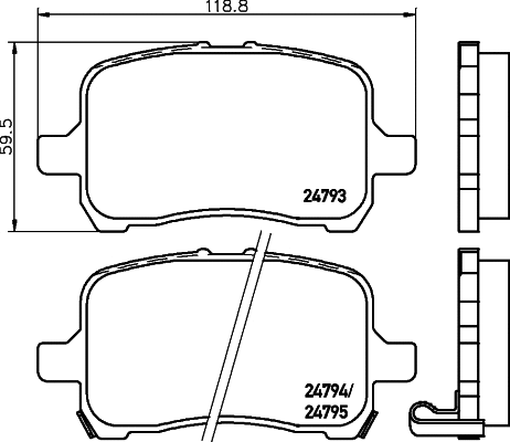 Brake Pad Set, disc brake (T1867)