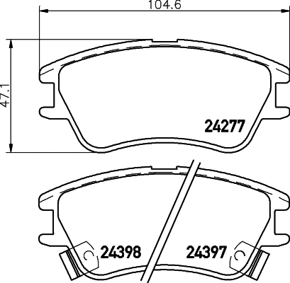 Brake Pad Set, disc brake (T1562)