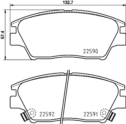 Brake Pad Set, disc brake (T2493)