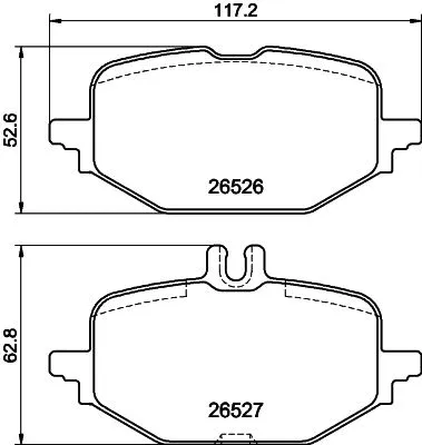 Brake Pad Set, disc brake (T2961)
