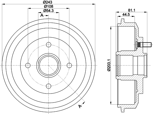Brake Drum (61225)