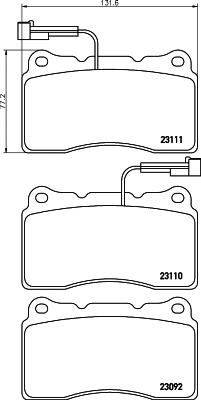 Brake Pad Set, disc brake (T5113)