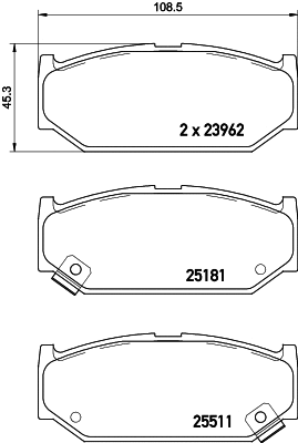 Brake Pad Set, disc brake (T2297)