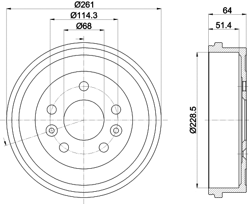 Brake Drum (61458)