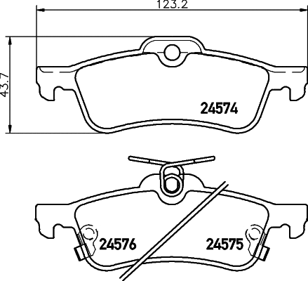 Brake Pad Set, disc brake (T1716)