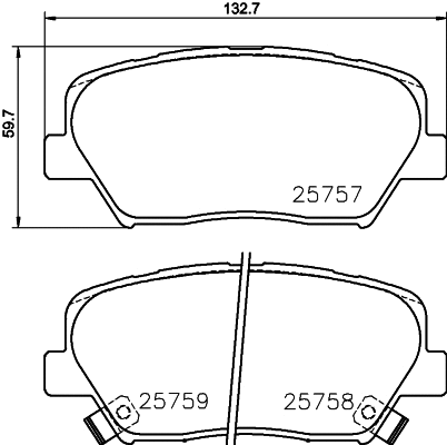 Brake Pad Set, disc brake (T2278)