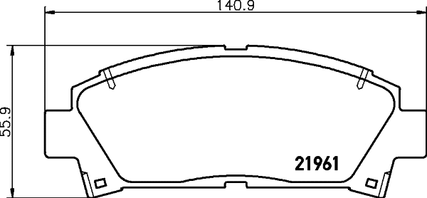Brake Pad Set, disc brake (T3044)
