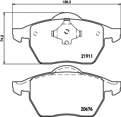 Brake Pad Set, disc brake (T1110)