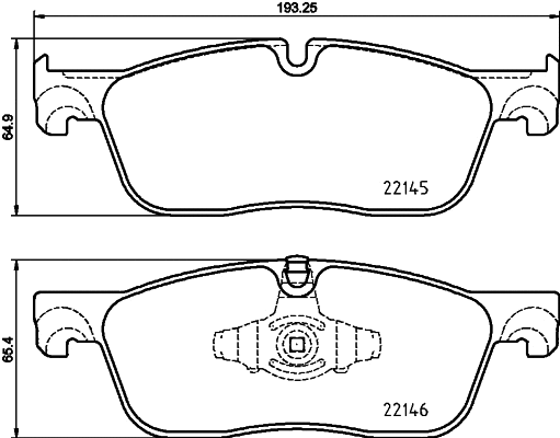 Brake Pad Set, disc brake (T2452)