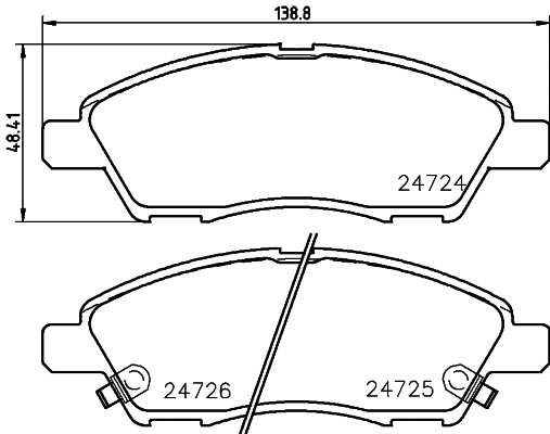 Brake Pad Set, disc brake (T1787)