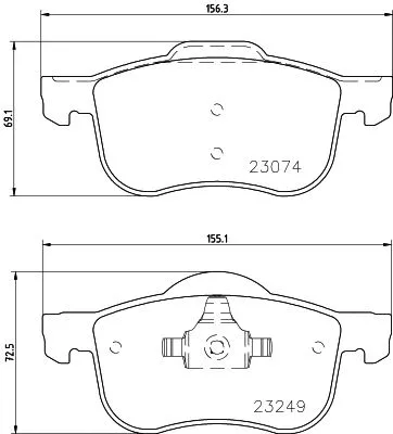 Brake Pad Set, disc brake (T1579)