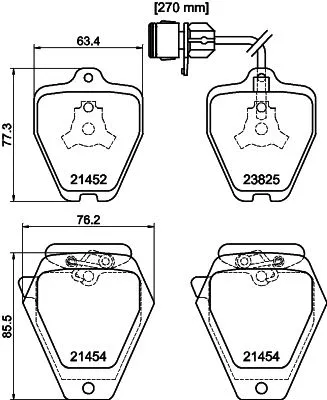 Brake Pad Set, disc brake (T1182)