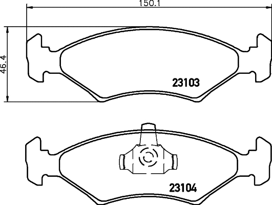 Brake Pad Set, disc brake (T1141)
