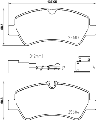 Brake Pad Set, disc brake (T2574)